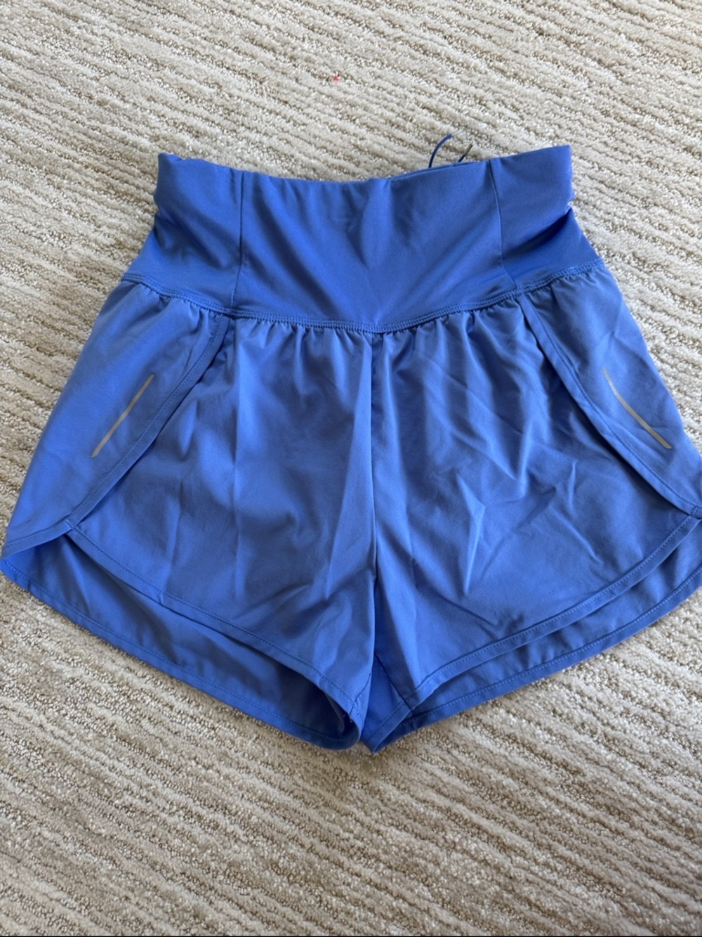 High-Rise Athletic Shorts in Cobalt Blue